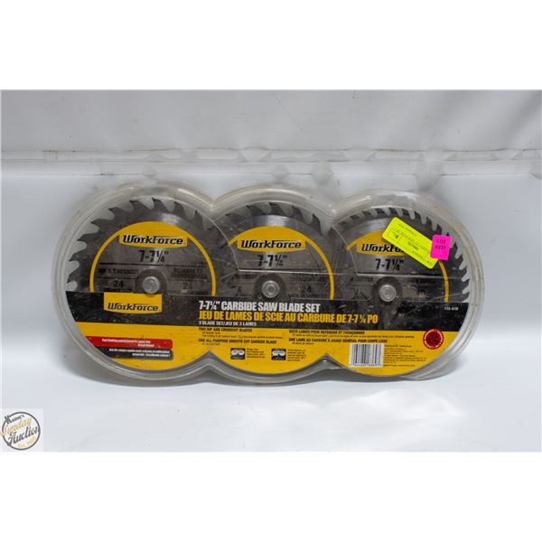 SAW BLADES 7.25" NEW PACK OF 3