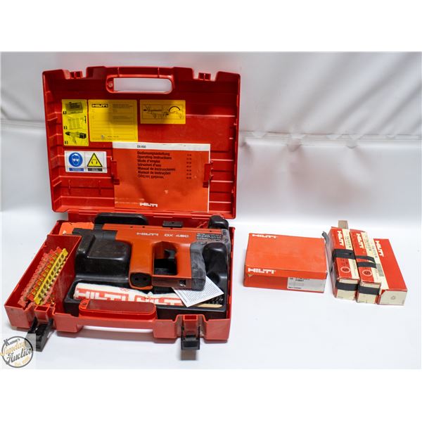 HILTI DX450 POWDER ACTUATED HAMMER GUN COMES WITH