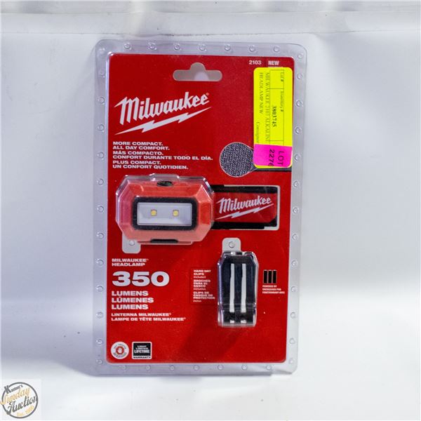 MILWAUKEE 2103 ALKALINE FLOOD HEADLAMP NEW