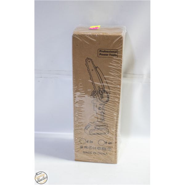 NEW IN BOX CORDLESS MINI CHAINSAW W/FAST