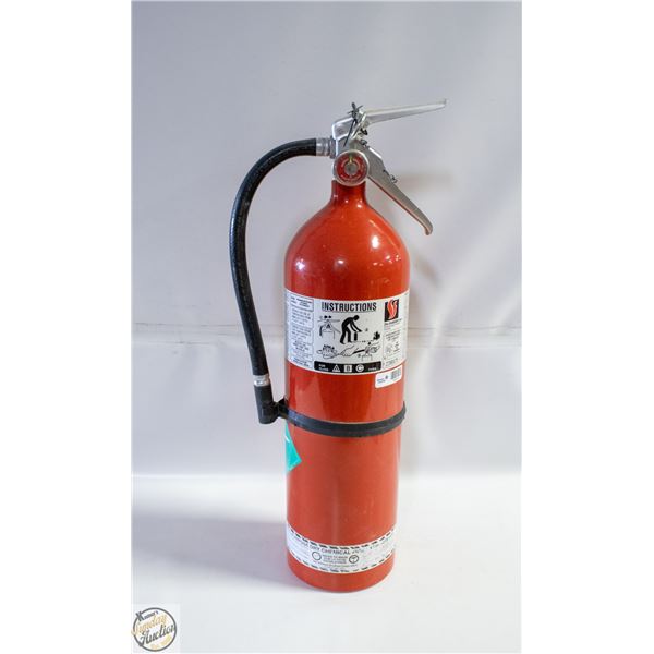 FULLY CHARGED 10 LB FIRE EXTINGUISHER