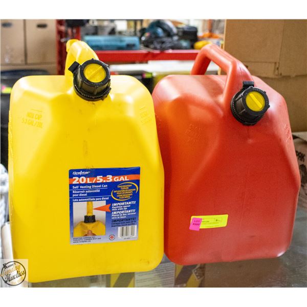 2 X 20L DIESEL/GAS CONTAINERS