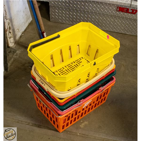 STACK OF SHOPPING BASKETS