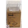 Image 1 : NEW CASE OF 6 RUBBERMAID 1/2 SIZE 6" DEEP POLY