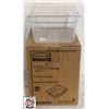 Image 1 : NEW CASE OF 6 RUBBERMAID 1/2 SIZE 6" DEEP POLY