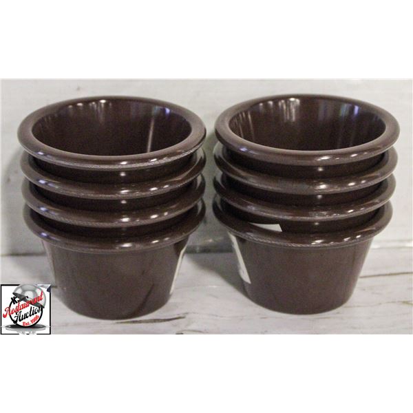 8 JOHNSON ROSE 4 OZ BROWN SMOOTH RAMEKIN