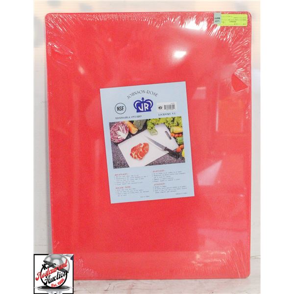 JOHNSON ROSE 18" X 24" X 1/2" RED CUTTING BOARD