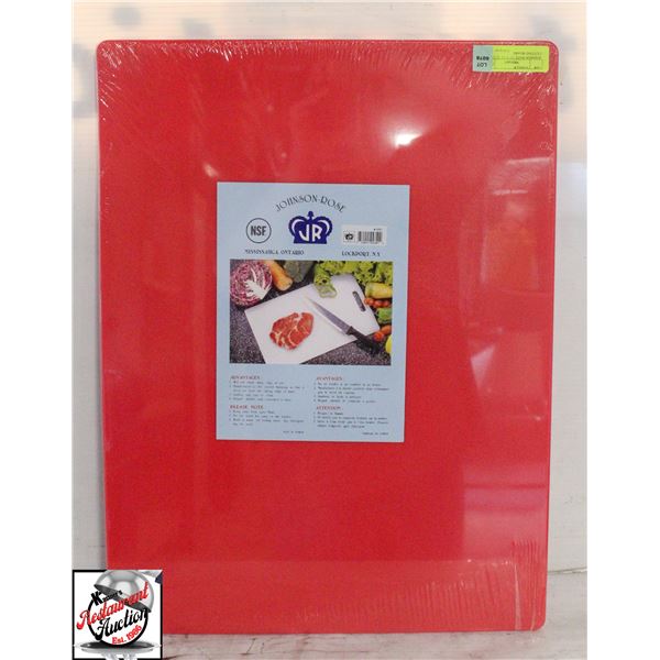 JOHNSON ROSE 18" X 24" X 1/2" RED CUTTING BOARD