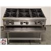 Image 1 : US RANGE 36" 6 BURNER POT STOVE ON EQUIPMENT STAND