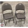 Image 1 : TWO UPHOLSTERED FOLDING CHAIRS