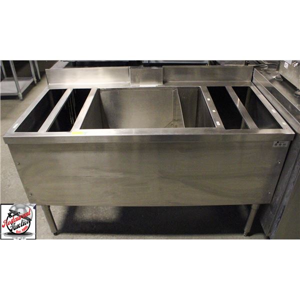 HALBAR 52" BAR SINK W/ 24.5" X 19.5" X 16"