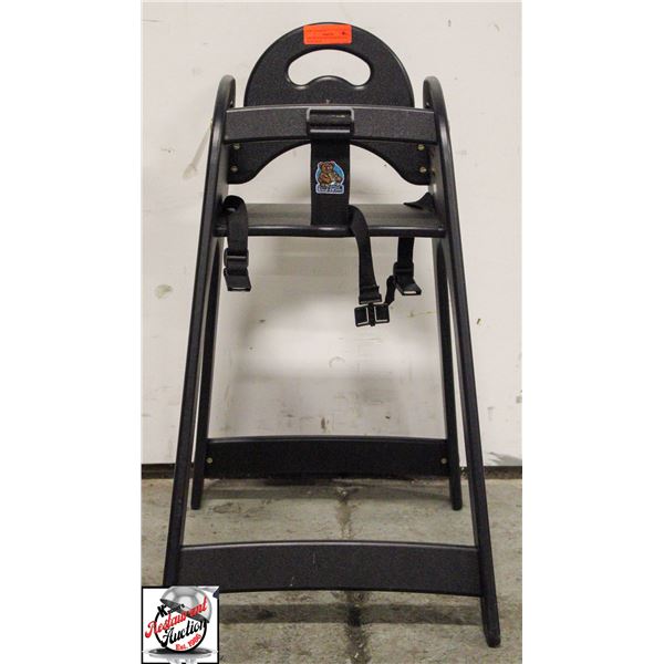 BAILIFF SEIZURE: BLACK PLASTIC HIGH CHAIR