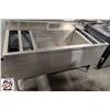Image 2 : HALBAR 59" BAR SINK W/ 32" X 19.5" X 16" WELL.