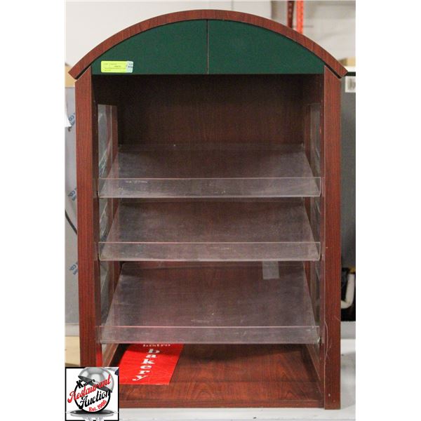 COUNTERTOP DISPLAY CASE 24" X 24" X 38"