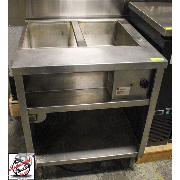 HALBAR 2-WELL STEAM TABLE