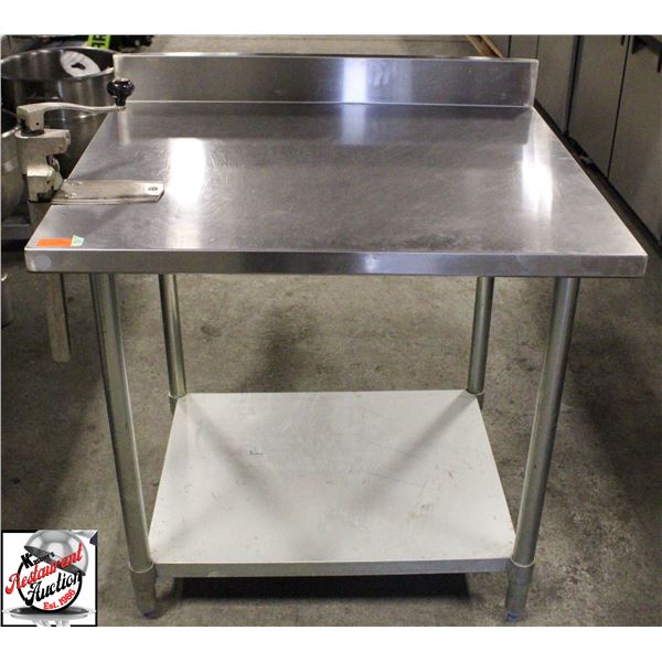 BAILIFF SEIZURE: S/S WORK TABLE 36" X 30" X 34"