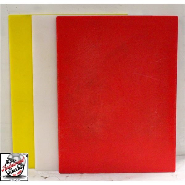 BAILIFF SEIZURE: 3 PLASTIC CUTTING BOARDS