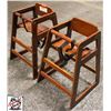 Image 2 : BAILIFF SEIZURE: 2 WOODEN HIGH CHAIRS