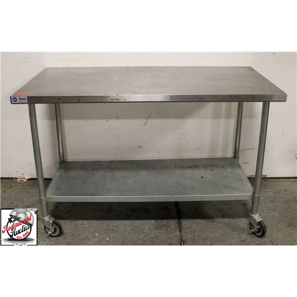 BAILIFF SEIZURE: 60" X 30" X 39" S/S WORK TABLE