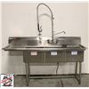 Image 1 : BAILIFF SEIZURE: OMCAN S/S 3-COMPARTMENT SINK