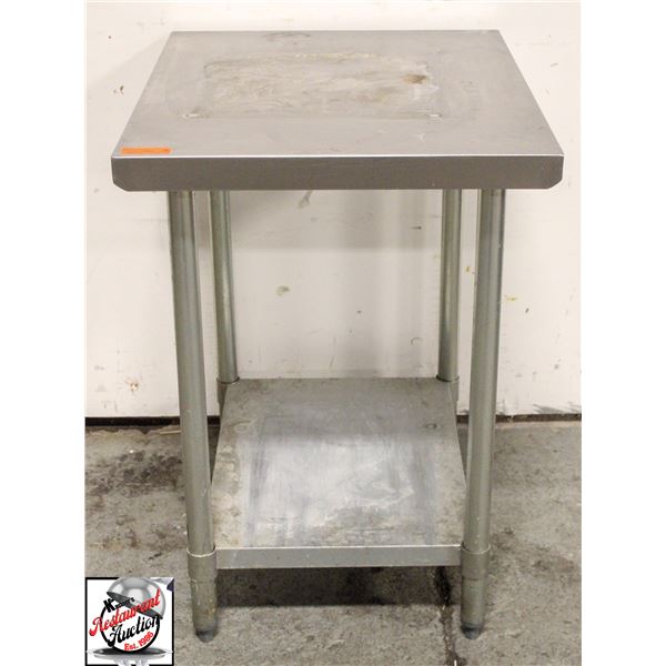 BAILIFF SEIZURE: 24" X 30" X 34" S/S WORK TABLE