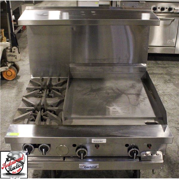 GARLAND COUNTER TOP RANGE W/ 24" GRIDDLE & 2