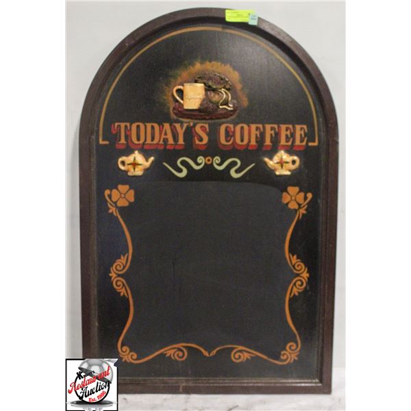 "TODAY'S COFFEE" BLACKBOARD SIGN