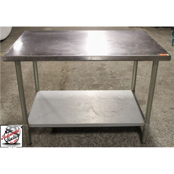 BAILIFF SEIZURE: S/S WORK TABLE 48" X 30" X 36"