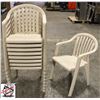 Image 1 : 9 NEW GROSFILLEX PLASTIC PATIO CHAIRS