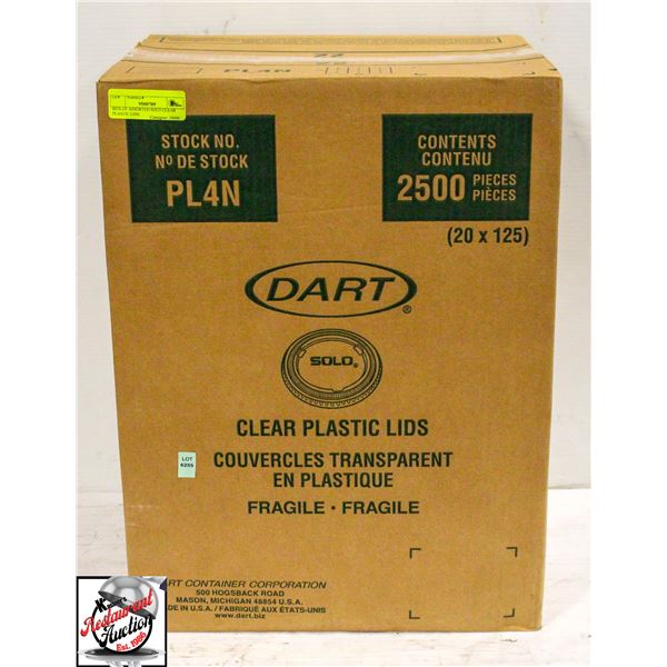BOX OF ASSORTED SOLO CLEAR PLASTIC LIDS