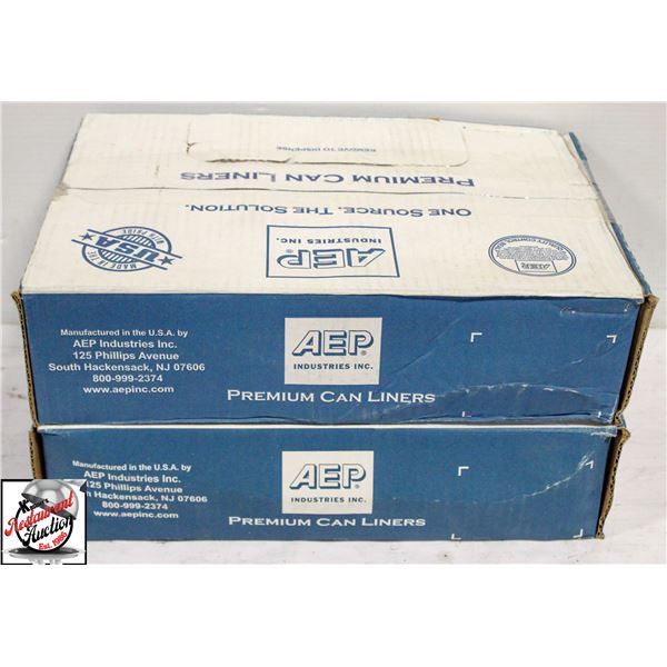 2 BOXES OF 250 GARBAGE BAGS 33" X 39"
