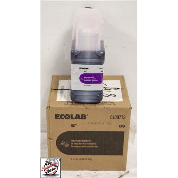 TWO 1.3L BOTTLES OF ECO LAB INDUSTRIAL DEGREASER