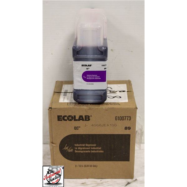 TWO 1.3L BOTTLES OF ECO LAB INDUSTRIAL DEGREASER
