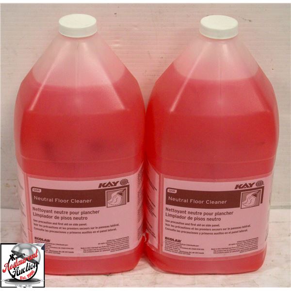 TWO 3.8L BOTTLES OF KAY NEUTRAL FLOOR CLEANER
