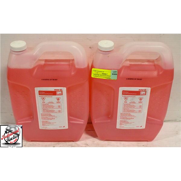 TWO 3.78L BOTTLES OF KAY DISINFECTANT/SANITIZER