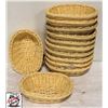 Image 1 : LOT OF 12 NEW WOVEN PLASTIC SERVING BASKETS
