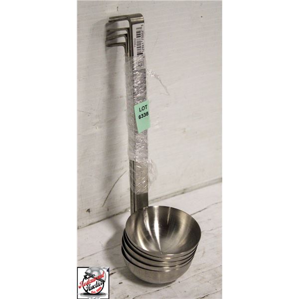 LOT OF 5 NEW JOHNSON ROSE 2 OZ S/S LADLES