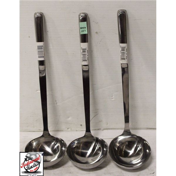 LOT OF 3 NEW JOHNSON ROSE 4 OZ SOUP LADLES