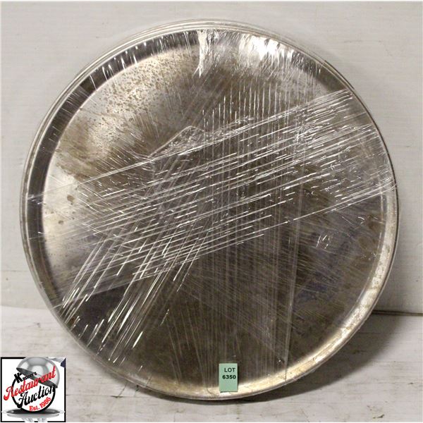 LOT OF 8 ALUMINUM 13" PIZZA PANS
