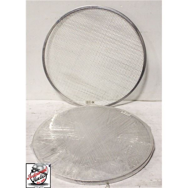 LOT OF 7 ALUMINUM 18" PIZZA SCREENS