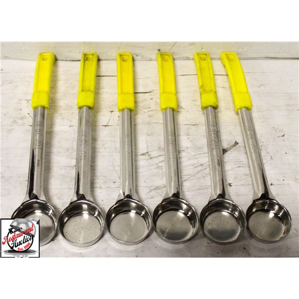 LOT OF 6 NEW WINCO 3 OZ PORTION SCOOPS