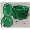 Image 1 : CASE OF 23 GREEN PLASTIC OVAL BASKETS