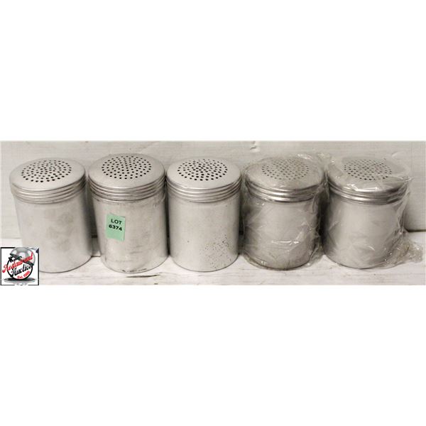 LOT OF 5 NEW POLARWARE ALUMINUM SHAKERS