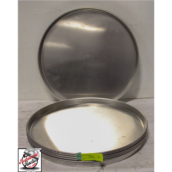 6 CROWN 17" ALUMINUM PIZZA PANS