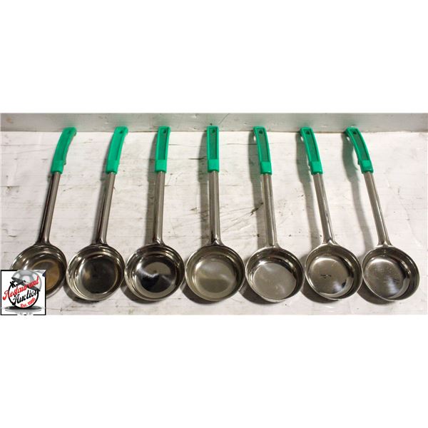 7 JOHNSON ROSE 4 OZ STAINLESS STEEL PORTION SPOONS