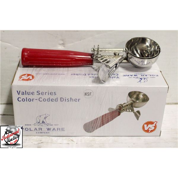 2 POLAR WARE 1.75 OZ RED ICE CREAM DISHER