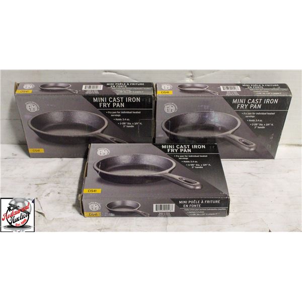 3 NEW AMERICAN METALCRAFT 3-7/8" MINI CAST IRON
