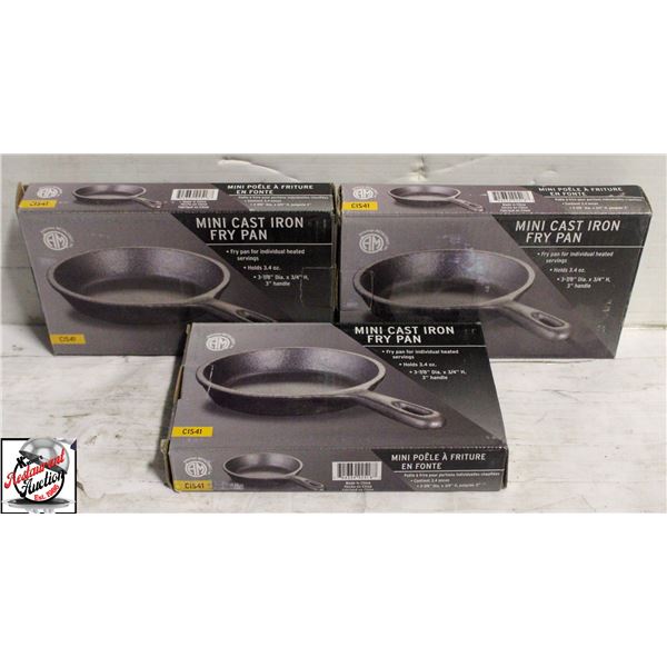 3 NEW AMERICAN METALCRAFT 3-7/8" MINI CAST IRON