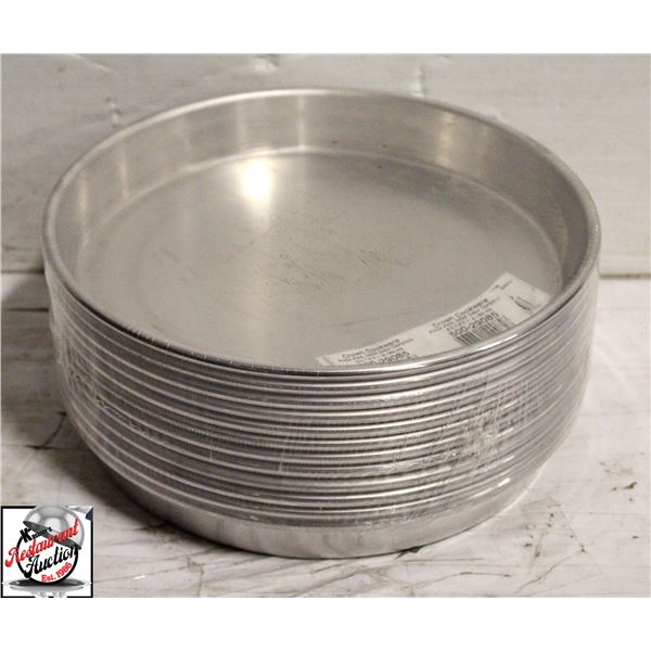 12 NEW CROWN 8" ALMUMINUM 1" DEEP PIZZA PANS