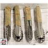 Image 1 : LOT OF 4 NEW TABLECRAFT 9.5" STAINLESS STEEL TONGS